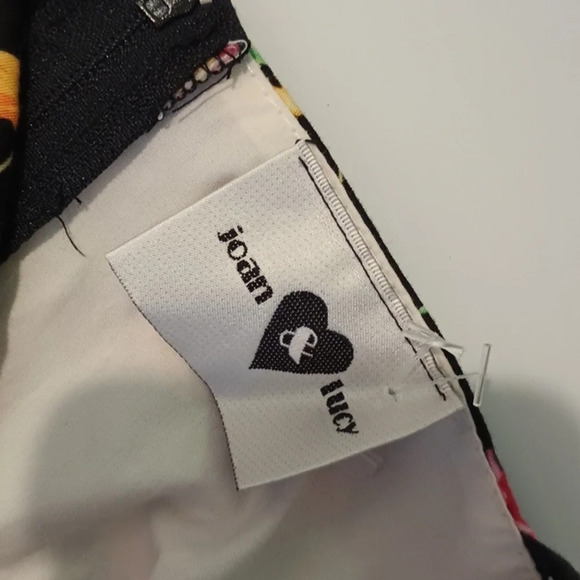 Joan & Lucy Black Pink Yellow Daisy Floral Spaghetti Strap Retro Dress A11 - Picture 6 of 6